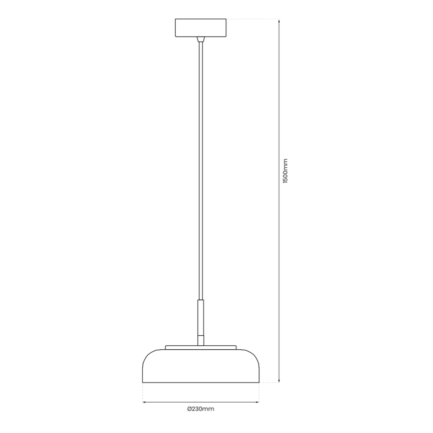 LED Lühter VETRO LED/6W/230V d. 23 cm beež/must