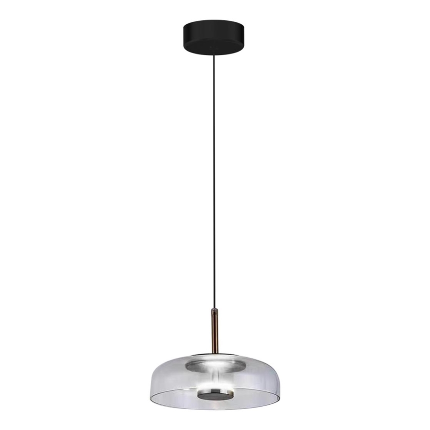 LED Lühter VETRO LED/6W/230V d. 23 cm hall/must