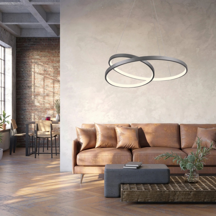 LED Lühter ZEFIRA LED/40W/230V 4000K d. 50 cm antratsiit