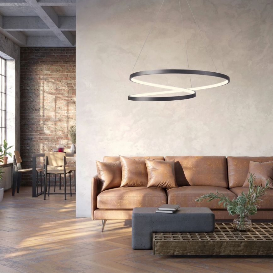 LED Lühter ZEFIRA LED/52W/230V 4000K d. 60 cm antratsiit