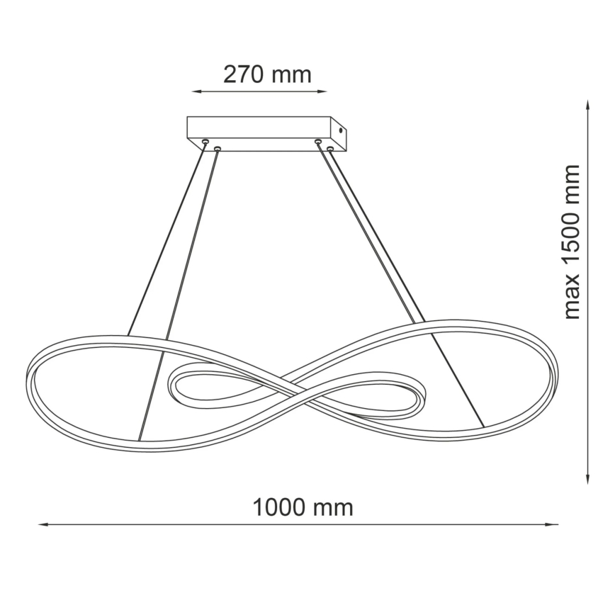 LED Lühter ZUMBA LED/50W/230V kuldne