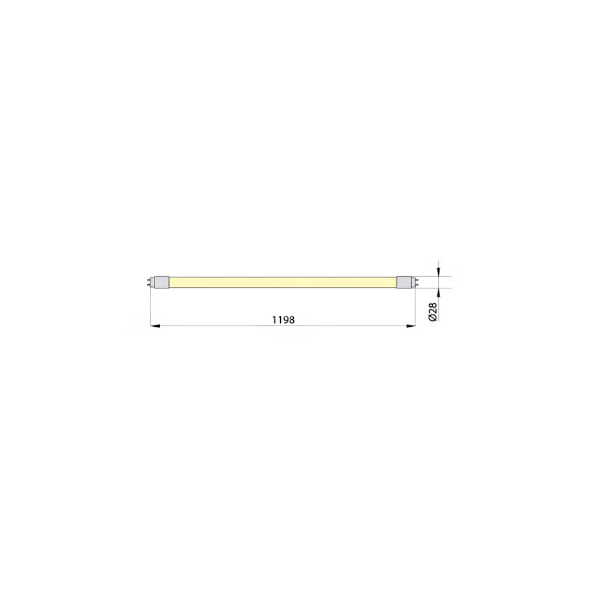 LED Luminofoortoru ECOSTER T8 G13/18W/230V 3000K 119,8 cm