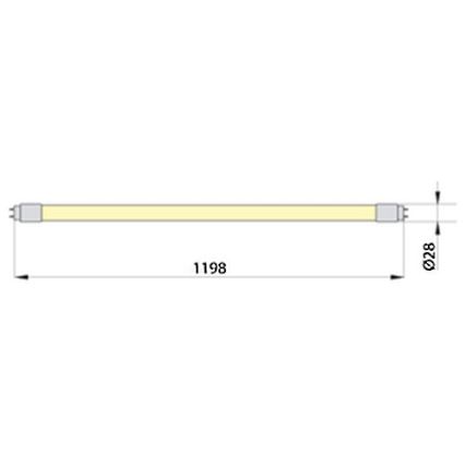 LED Luminofoortoru ECOSTER T8 G13/18W/230V 4000K 119,8 cm