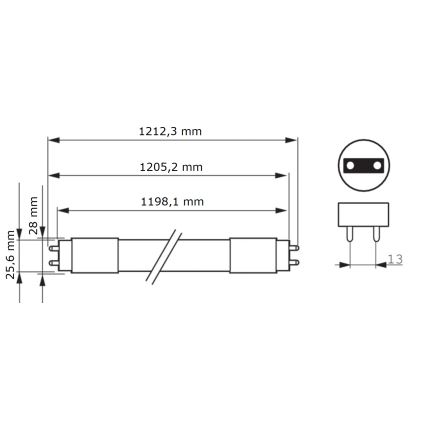 LED Luminofoortoru Philips MASTER T8 G13/16W/80V 6500K 120 cm