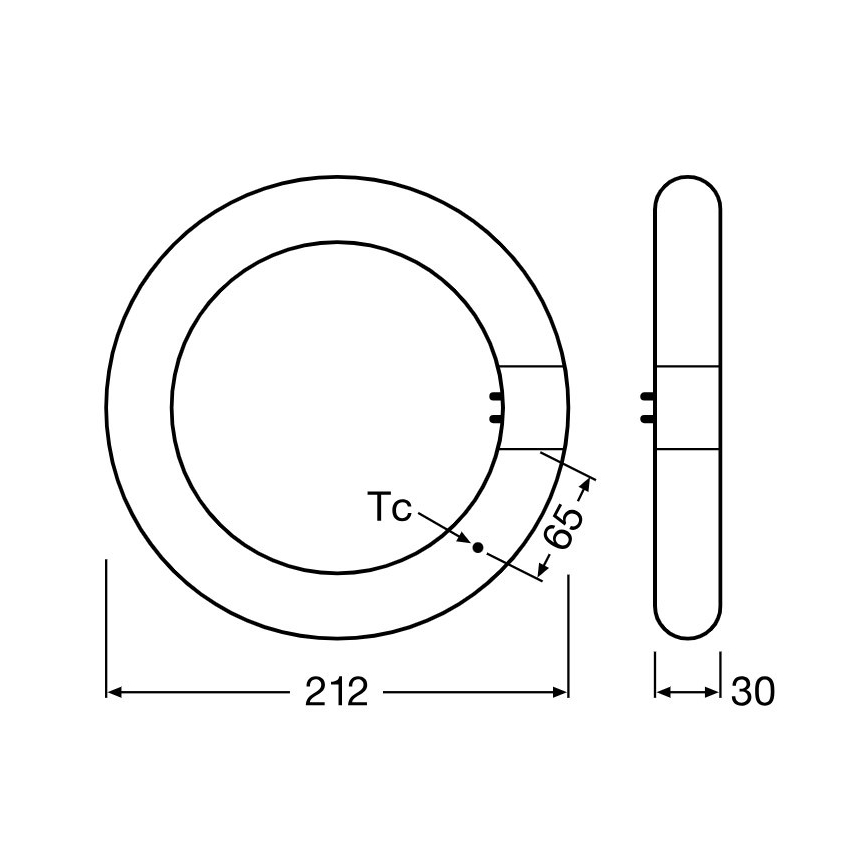 LED Luminofoortoru SUBSTITUBE T9 G10q/12W/230V 4000K d. 21,2 cm - Osram