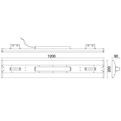 LED Luminofoorvalgusti High Bay LED/120W/230V 5000K 120 cm