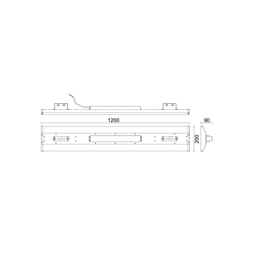 LED Luminofoorvalgusti High Bay LED/120W/230V 5000K 120 cm