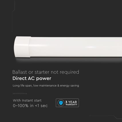 LED Luminofoorvalgusti LED/20W/230V 6500K 60 cm valge