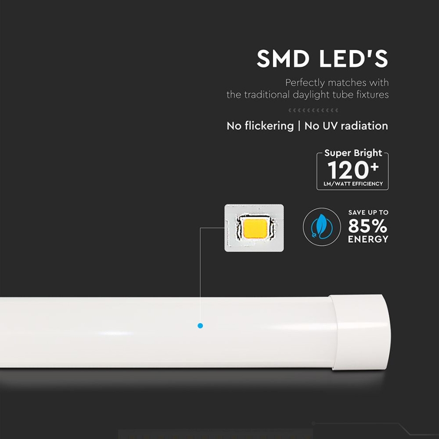 LED Luminofoorvalgusti LED/20W/230V 6500K 60 cm valge