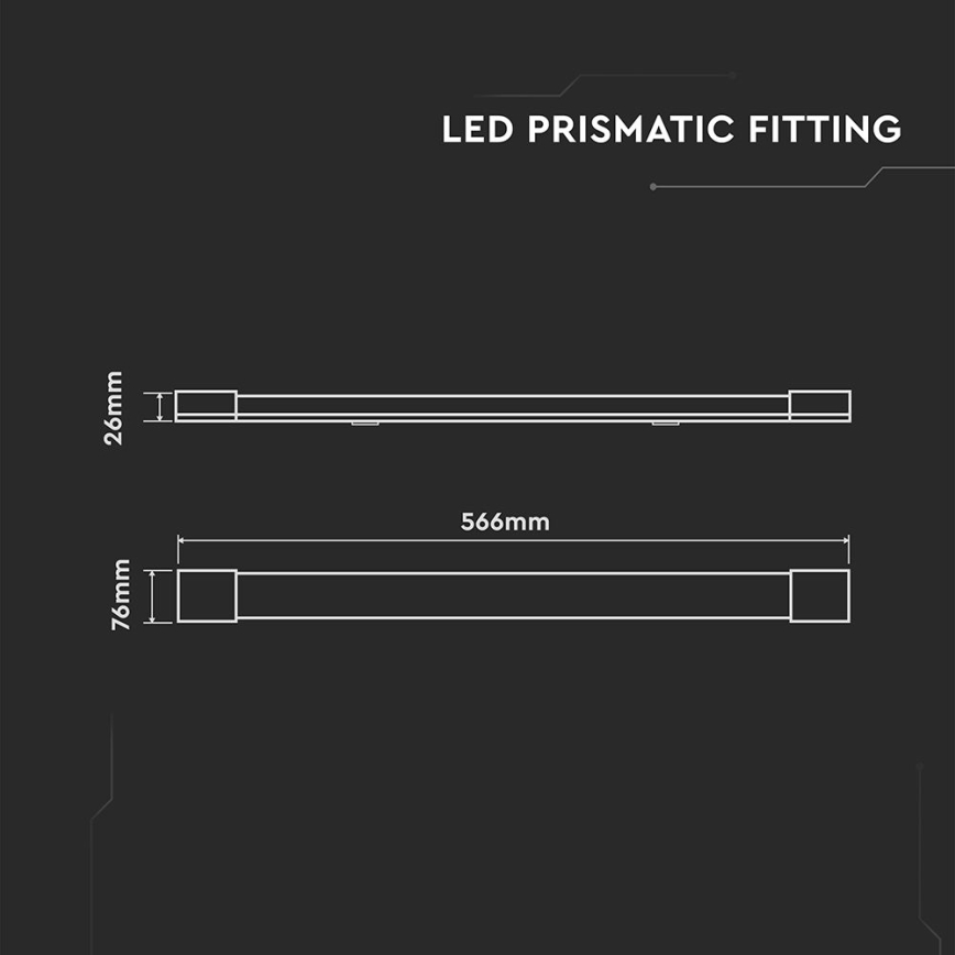 LED Luminofoorvalgusti LED/20W/230V 6500K 60 cm valge