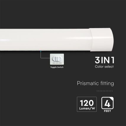 LED Luminofoorvalgusti LED/40W/230V 3000/4000/6500K 116 cm