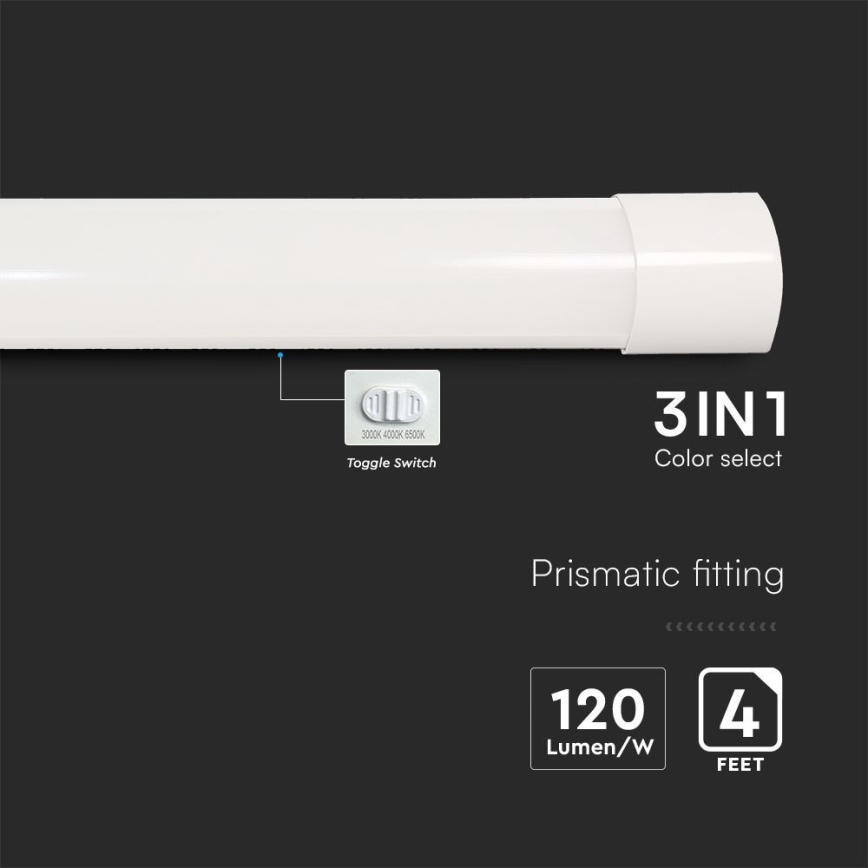 LED Luminofoorvalgusti LED/40W/230V 3000/4000/6500K 116 cm