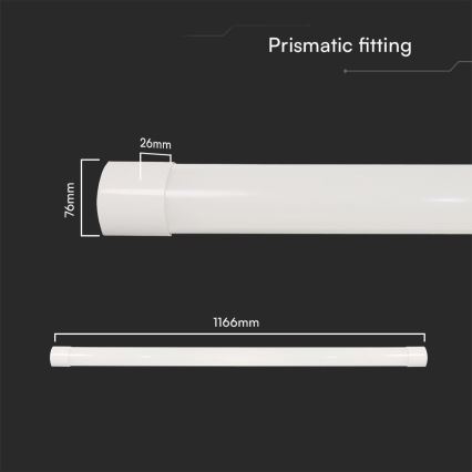 LED Luminofoorvalgusti LED/40W/230V 3000/4000/6500K 116 cm