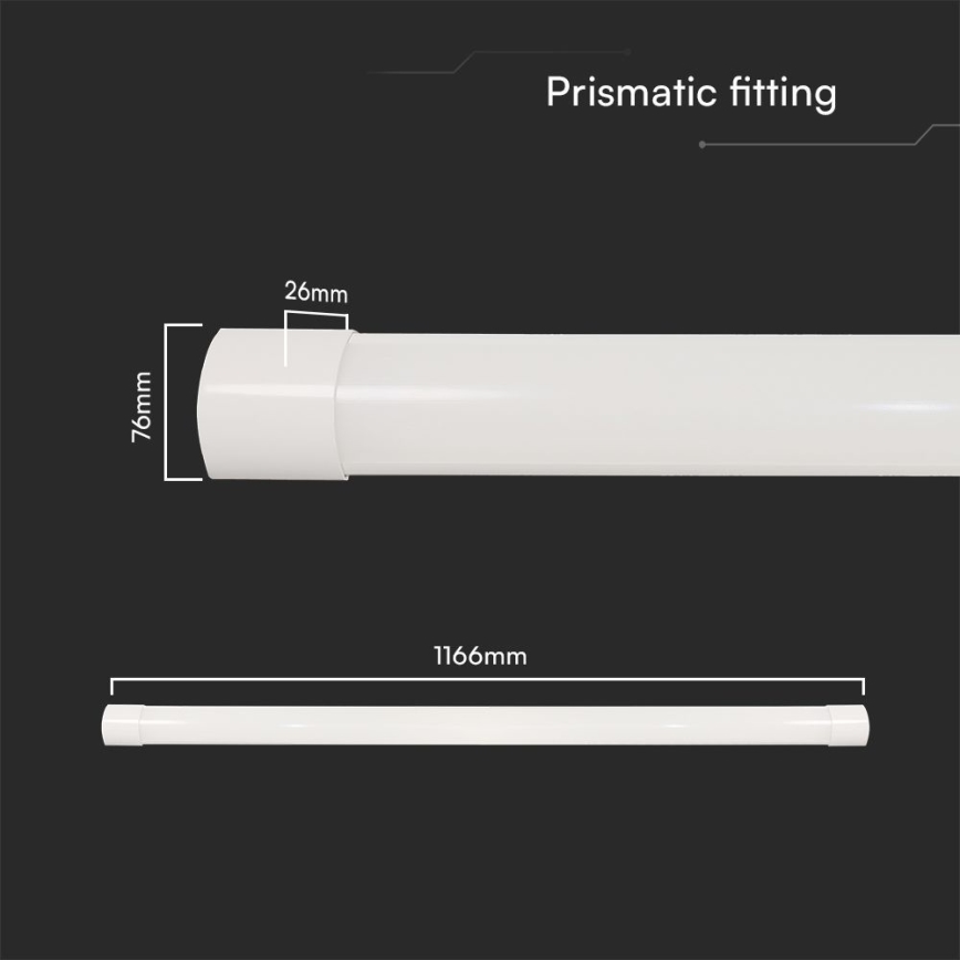 LED Luminofoorvalgusti LED/40W/230V 3000/4000/6500K 116 cm