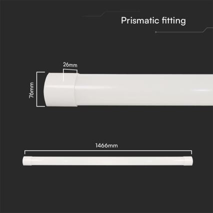LED Luminofoorvalgusti LED/50W/230V 3000/4000/6500K 146 cm