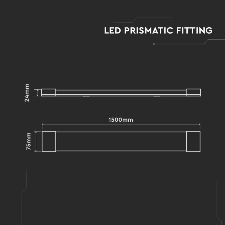 LED Luminofoorvalgusti LED/50W/230V 4000K 150 cm valge