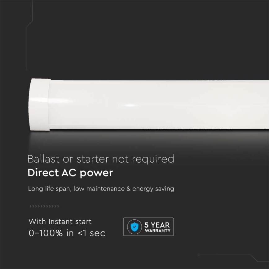 LED Luminofoorvalgusti SAMSUNG CHIP LED/40W/230V 3000K 120 cm