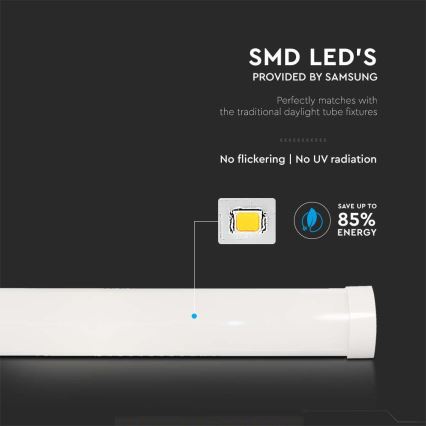 LED Luminofoorvalgusti SAMSUNG CHIP LED/40W/230V 3000K 120 cm
