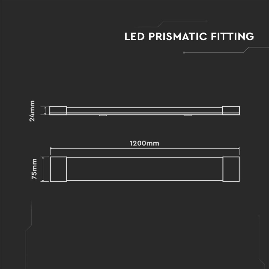 LED Luminofoorvalgusti SAMSUNG CHIP LED/40W/230V 3000K 120 cm
