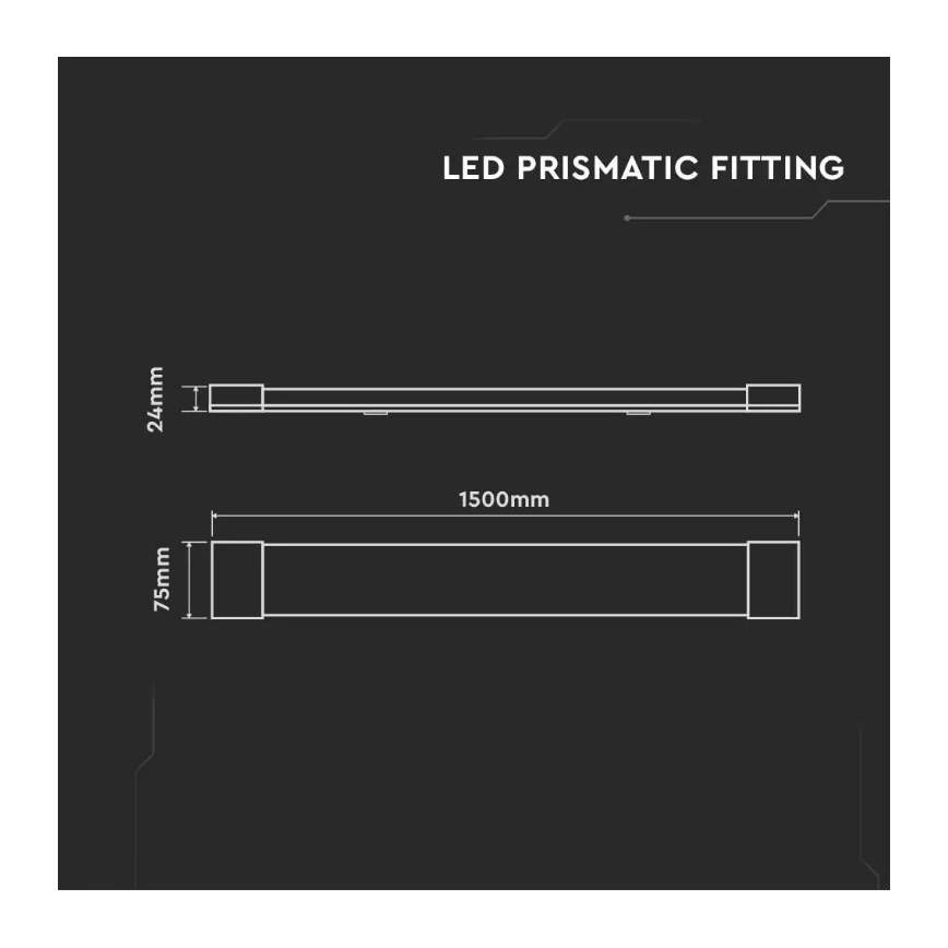 LED Luminofoorvalgusti SAMSUNG CHIP LED/50W/230V 4000K 150 cm