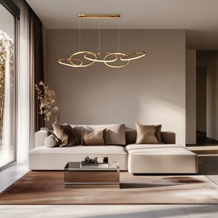 LED lüster kaablil ANNELI LED/45W/230V 125 cm kuldne