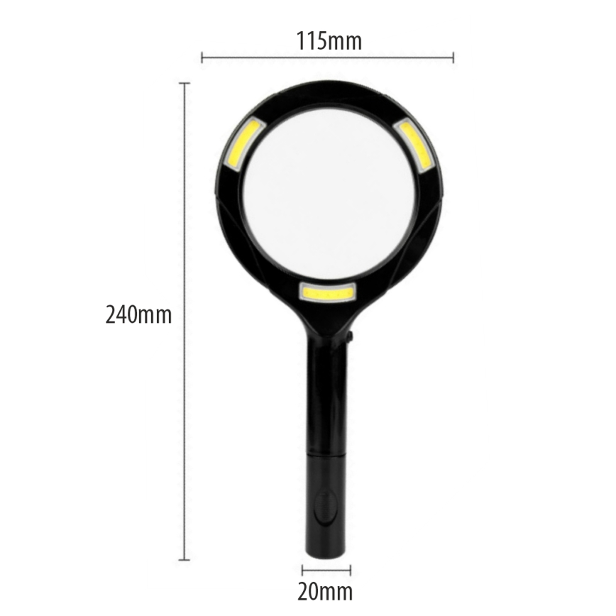 LED-luup 3× suurendusega LED-valgustusega/3W/2xAA IP22