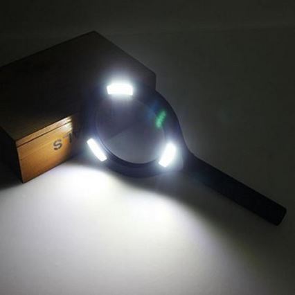 LED Luup 5×ZOOM taustvalgustusega LED/3W/2xAA IP44