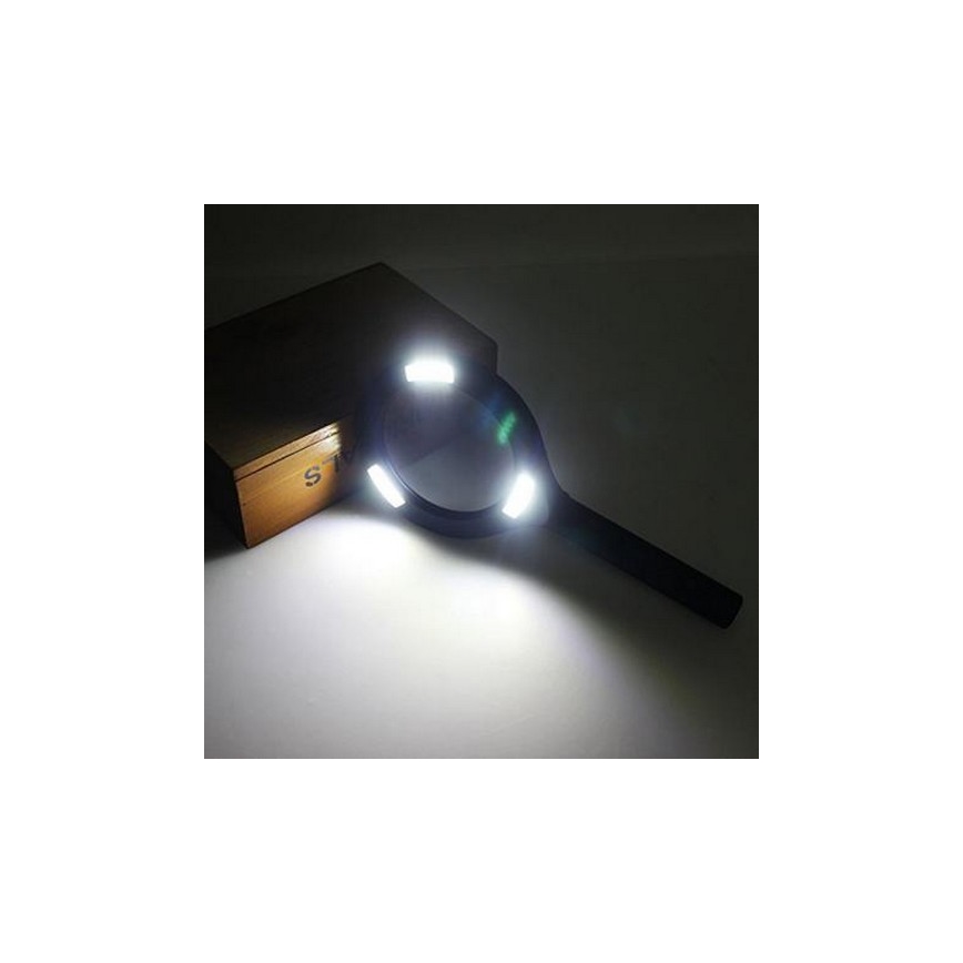 LED Luup 5×ZOOM taustvalgustusega LED/3W/2xAA IP44