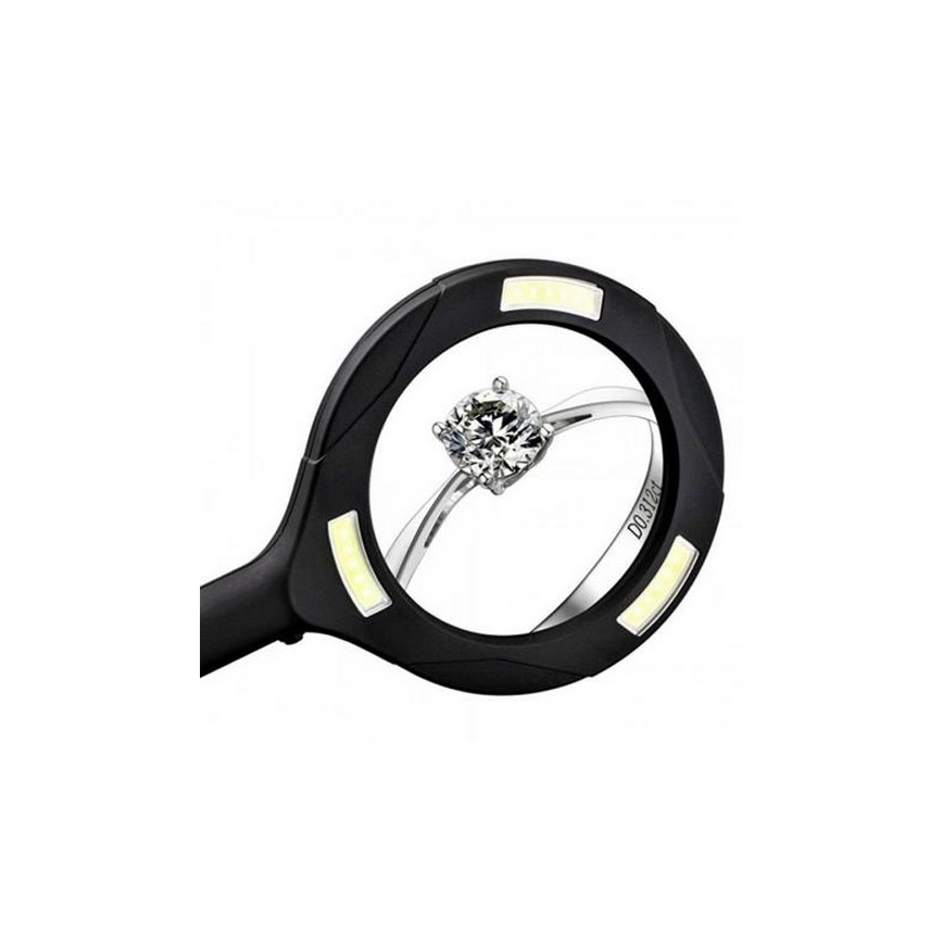 LED Luup 5×ZOOM taustvalgustusega LED/3W/2xAA IP44