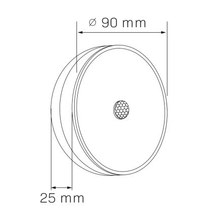 LED Mööblivalgustus anduriga LED/1,2W/4,5V 3xAA matt kroom