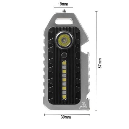 LED Multifunktsionaalne Hämardatav laetav taskulamp LED/1W/5V IP44 400 mAh 50 lm