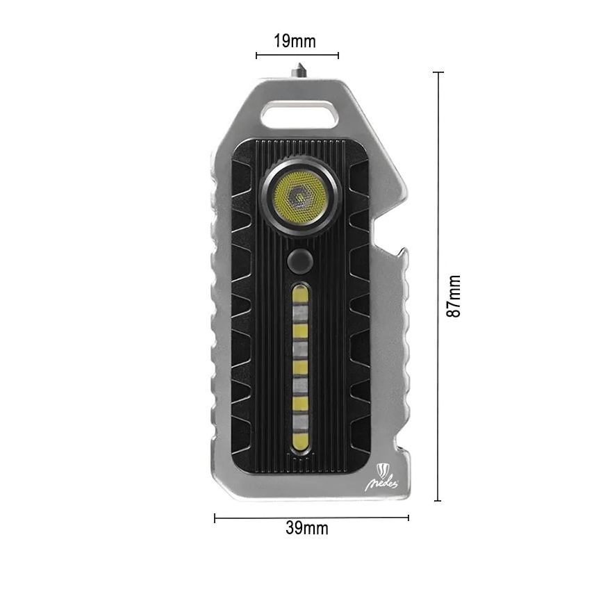 LED Multifunktsionaalne Hämardatav laetav taskulamp LED/1W/5V IP44 400 mAh 50 lm