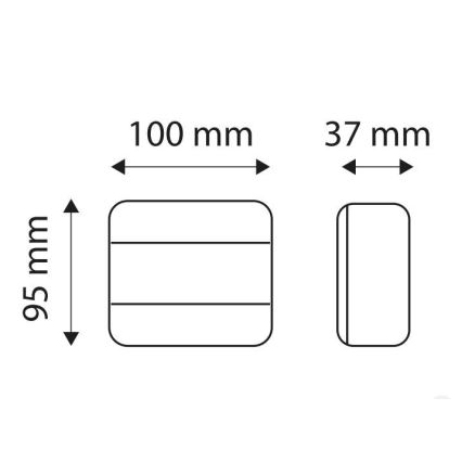 LED Multifunktsionaalne tagatuli MULTI LED/1,5W/12V IP65 punane/oranž