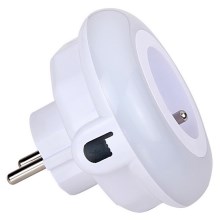 LED Navigatsioonivalgusti hämaraanduri ja pistikupesaga LED/0,6W/230V