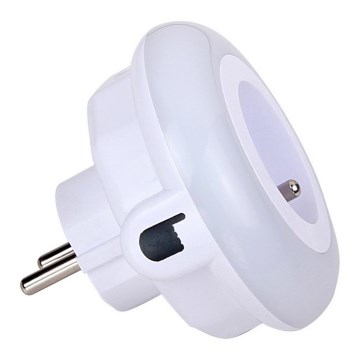 LED Navigatsioonivalgusti hämaraanduri ja pistikupesaga LED/0,6W/230V