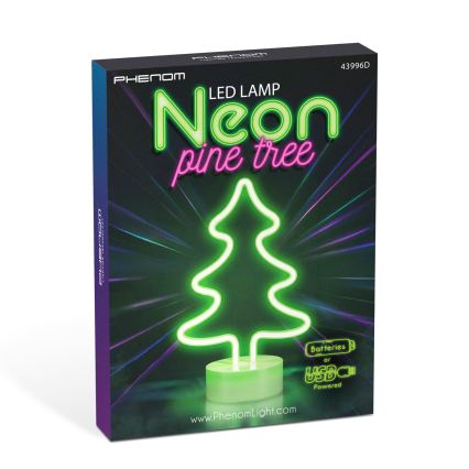 LED-neoon lauakaunistus, puu, LED/2W/3xAA USB