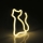 LED Neoon seinakaunistus CAT LED/3W/3xAA USB kollane