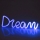 LED Neoon seinakaunistus DREAM LED/3W/3xAA USB sinine
