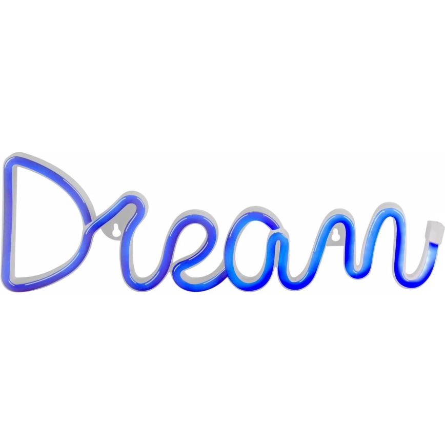 LED Neoon seinakaunistus DREAM LED/3W/3xAA USB sinine