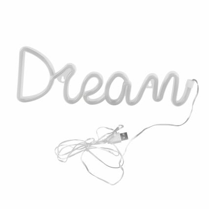 LED Neoon seinakaunistus DREAM LED/3W/3xAA USB sinine