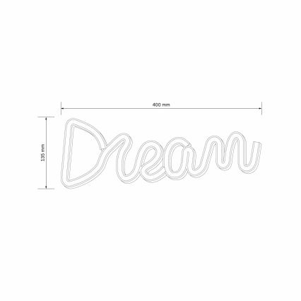 LED Neoon seinakaunistus DREAM LED/3W/3xAA USB sinine