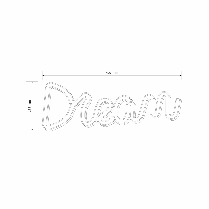 LED Neoon seinakaunistus DREAM LED/3W/3xAA USB sinine