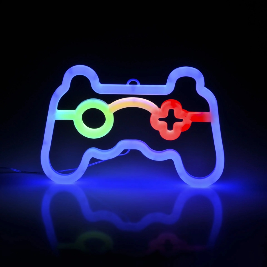 LED Neoon seinakaunistus GAME LED/3W/3xAA USB sinine