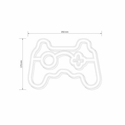 LED Neoon seinakaunistus GAME LED/3W/3xAA USB sinine