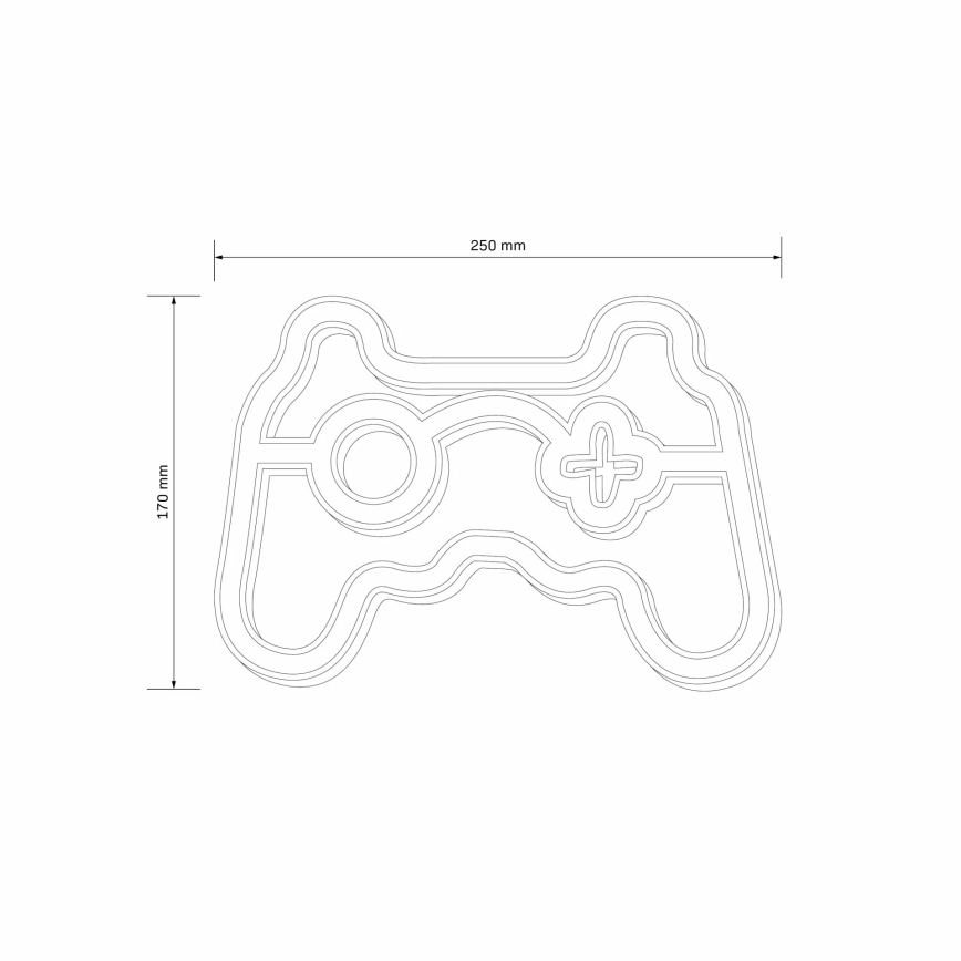 LED Neoon seinakaunistus GAME LED/3W/3xAA USB sinine