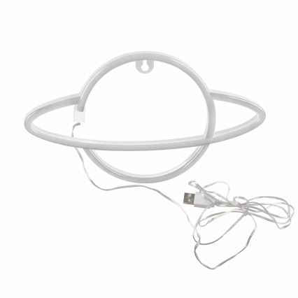 LED Neoon seinakaunistus PLANET LED/3W/3xAA USB sinine/kollane