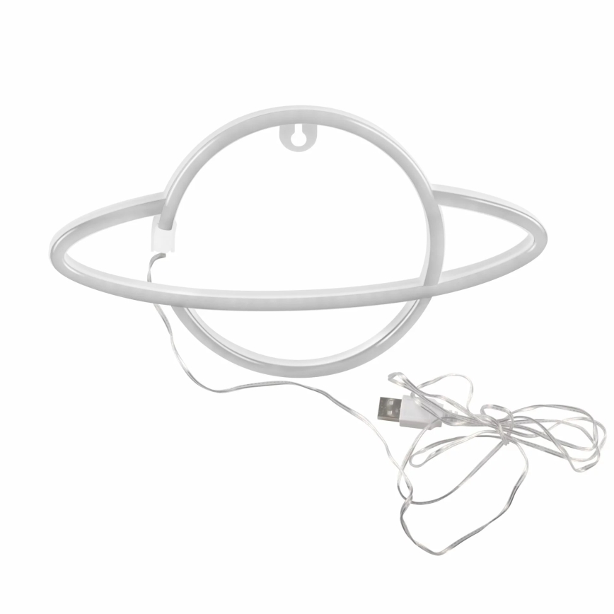 LED Neoon seinakaunistus PLANET LED/3W/3xAA USB sinine/kollane