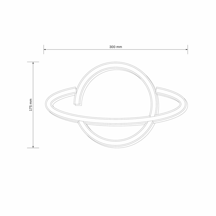 LED Neoon seinakaunistus PLANET LED/3W/3xAA USB sinine/kollane