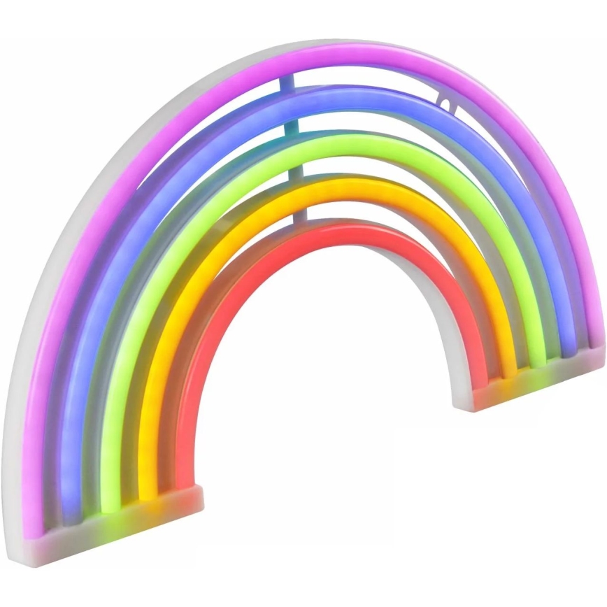 LED Neoon seinakaunistus RAINBOW LED/3W/3xAA USB mitmevärviline