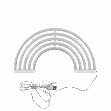 LED Neoon seinakaunistus RAINBOW LED/3W/3xAA USB mitmevärviline